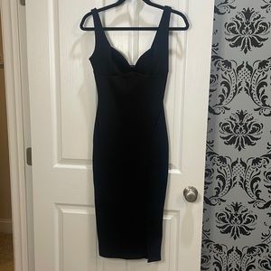 Nasty Gal NWT LBD midi with slit